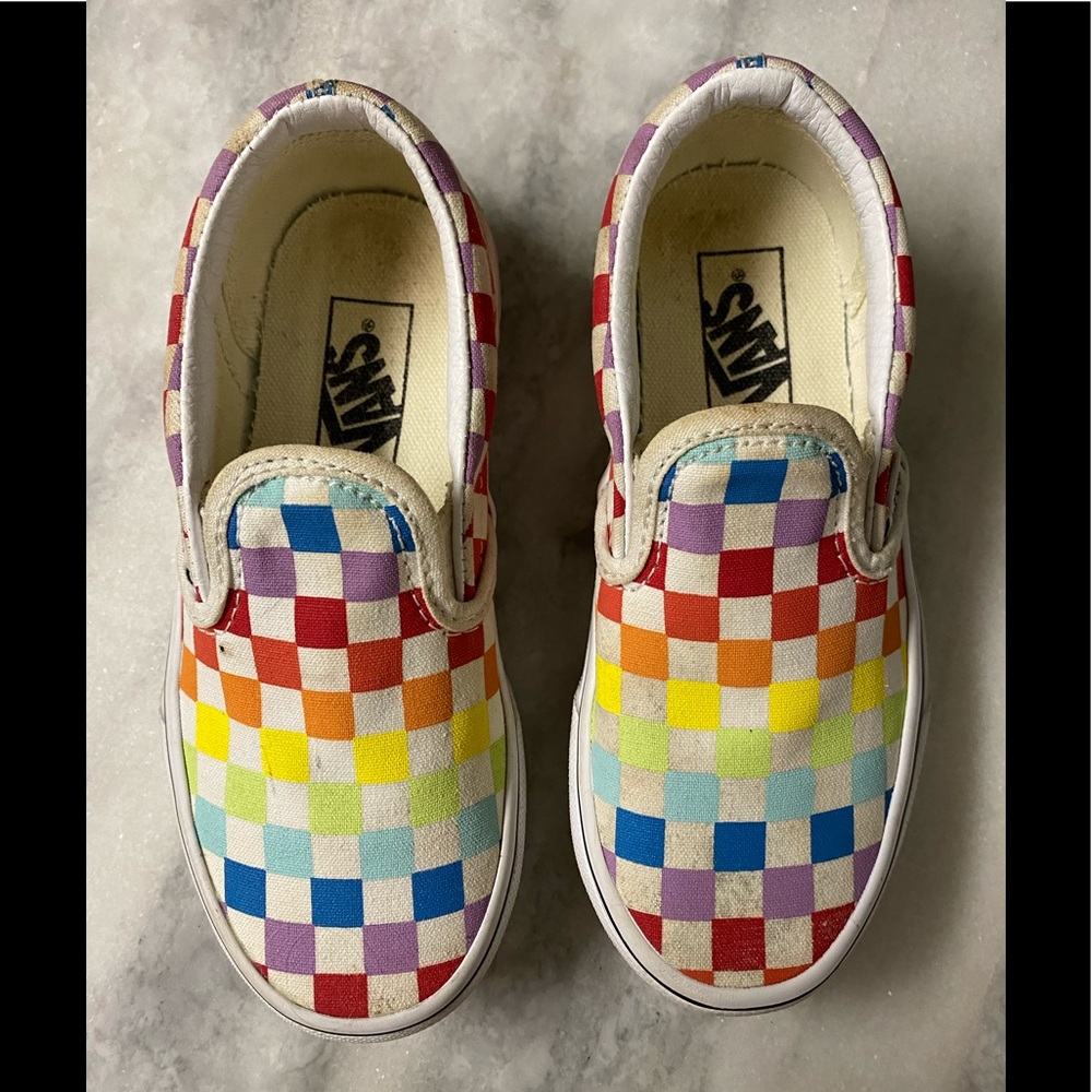 Checkered Vans Slip on Sneakers